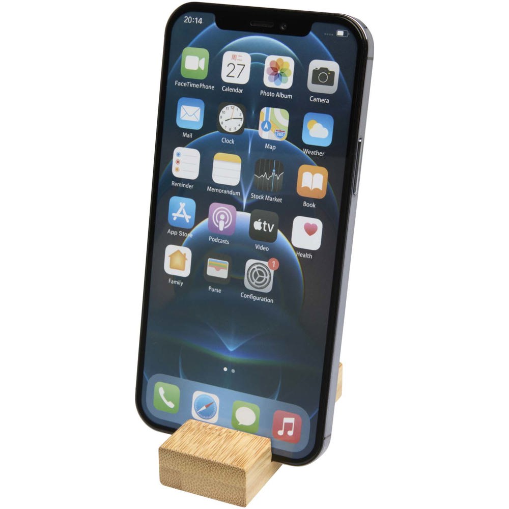 Bosona telefoonhouder met sleutelhanger van bamboe
