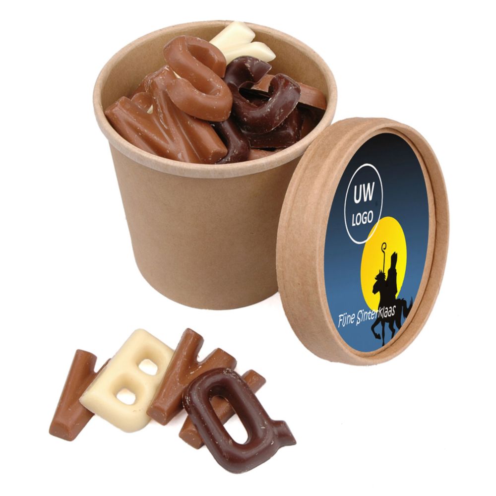 Bio Snoepbeker met 150 gram lettertjes