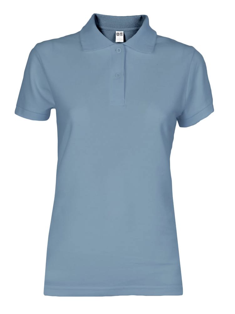 BS Evolution dames polo, 180 gr/m² - Middenblauw (PMS 2157C)