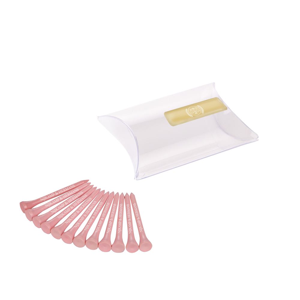 Pillowpack met 12 tees 70 mm - Roze