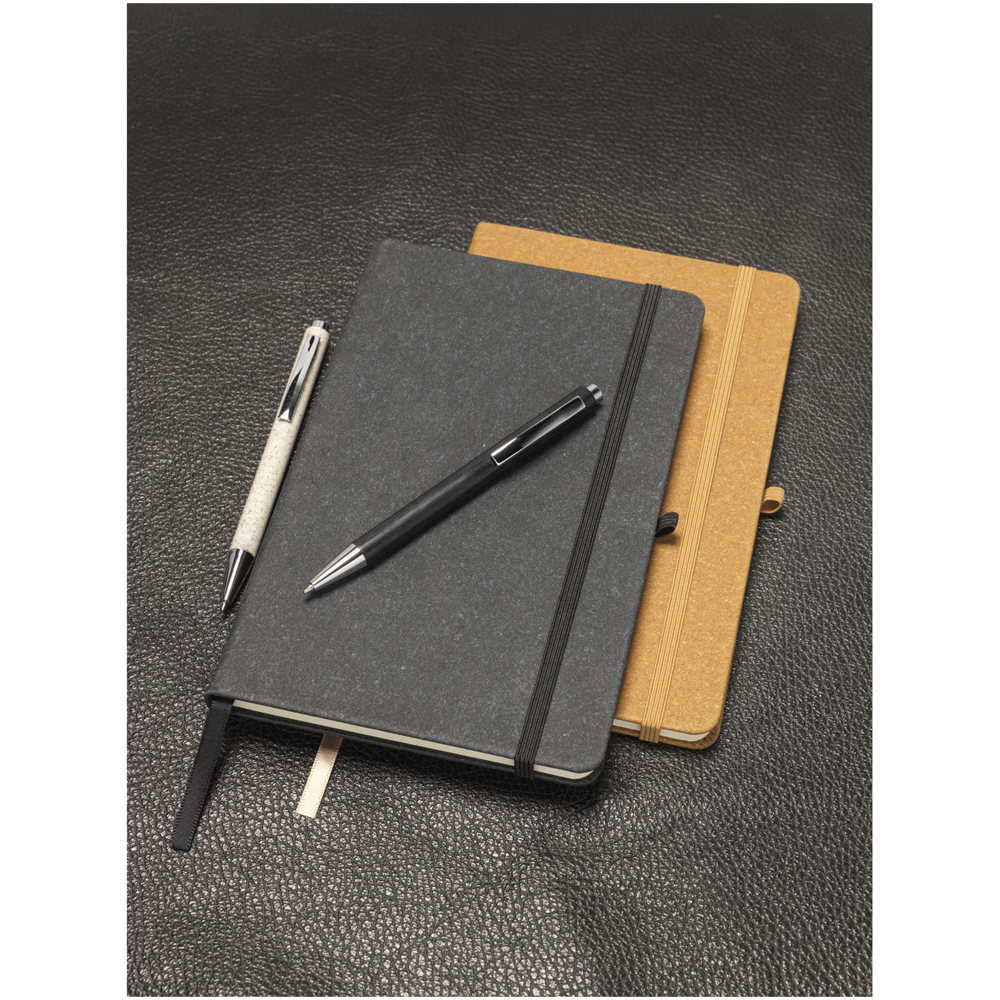 Atlana lederen notitieboek in A5 formaat