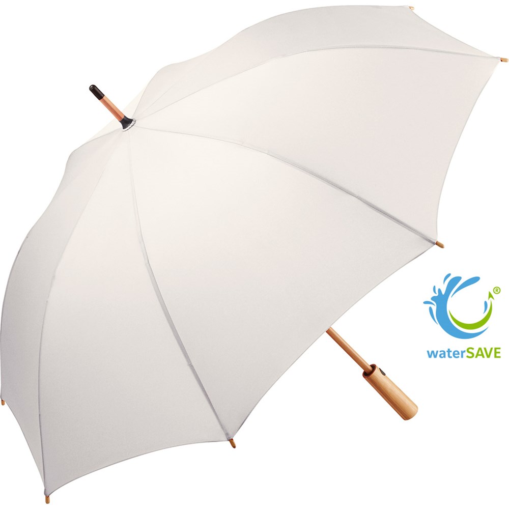 AC middelgrote bamboe paraplu ÖkoBrella - natural white wS