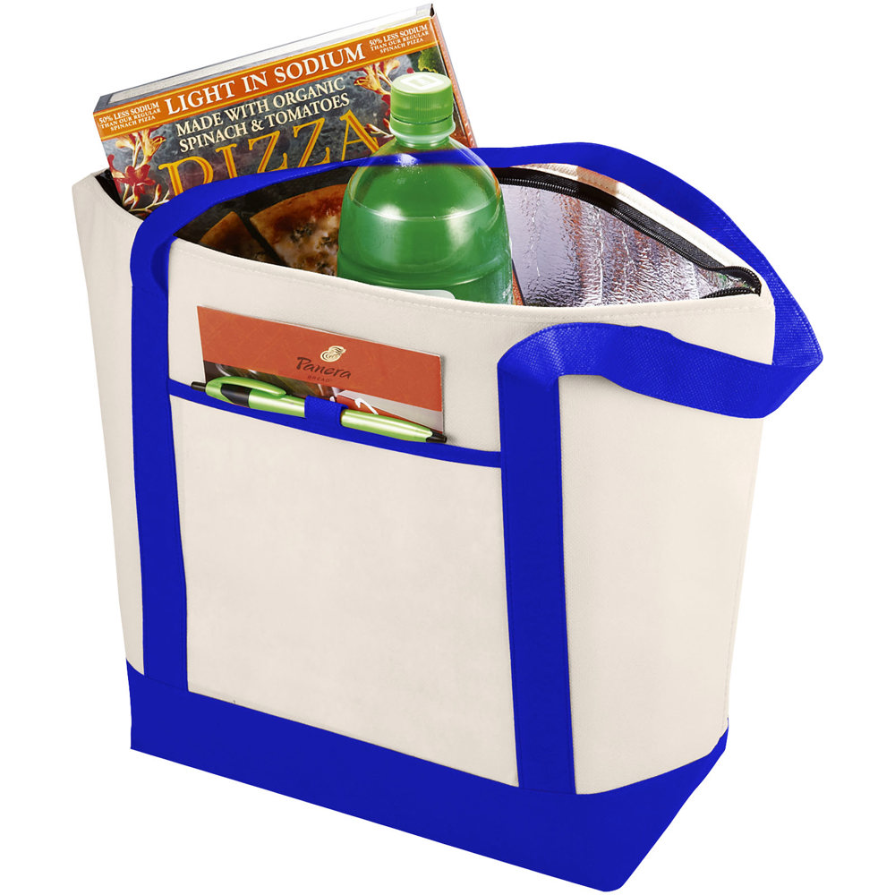 Lighthouse non woven koeltas 21L - Natuur, Koningsblauw