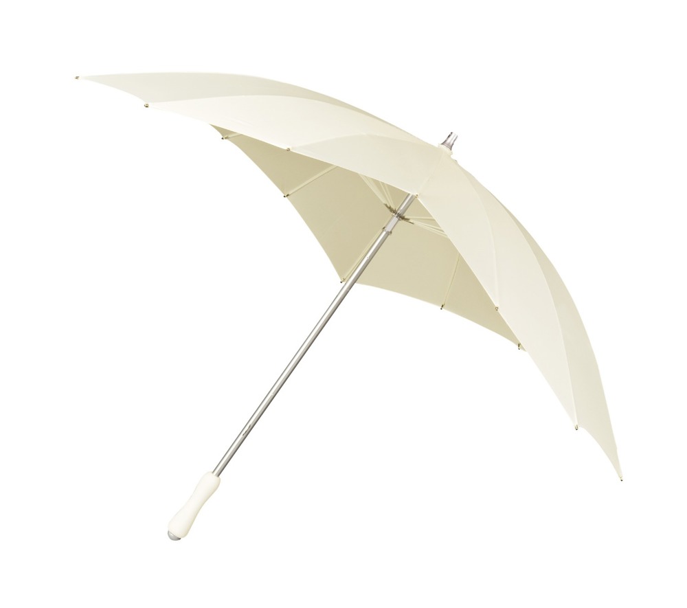 FALCONE - Hartvormige paraplu registered design - Handopening - Windproof - 110 cm - Gebroken wit