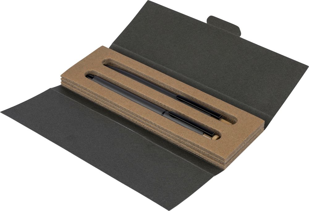 Gerecycled aluminium luxe schrijfset 2-delig Ilaria