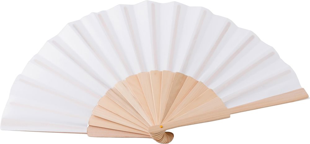 Handwaaier Rosanne | Gerecycled stof | Houten handvat