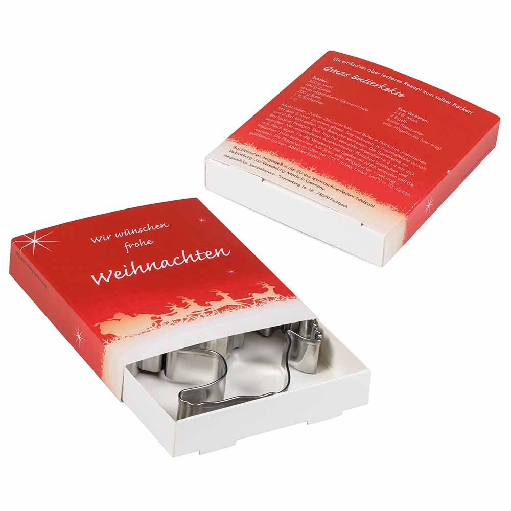 Bakvormpjes in premium-box - hart + komeet
