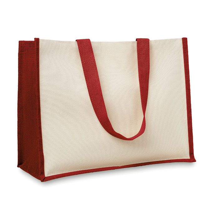 CAMPO DE FIORI - Jute/canvas boodschappentas - Rood