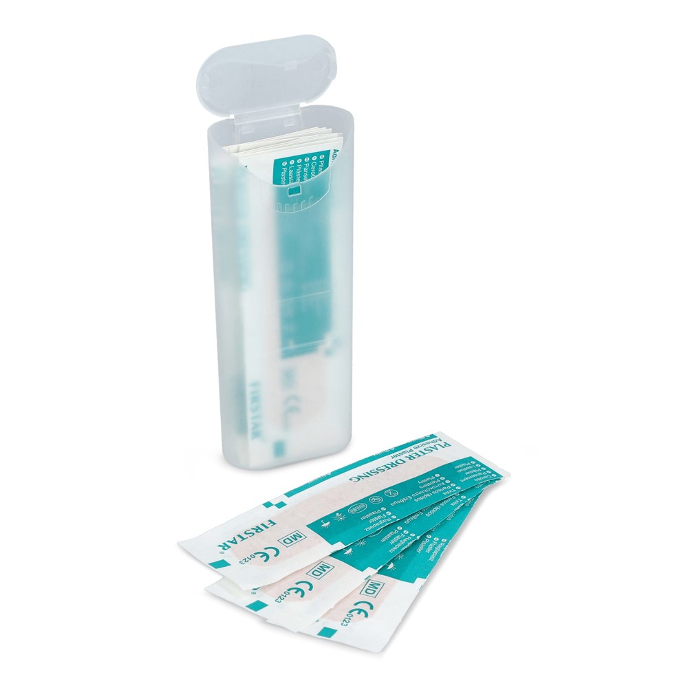 Pleistersdoosje met 10 PE-pleisters (70 × 18 mm) - wit