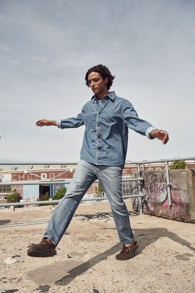 Clique - Overshirt Denim Blauw XS