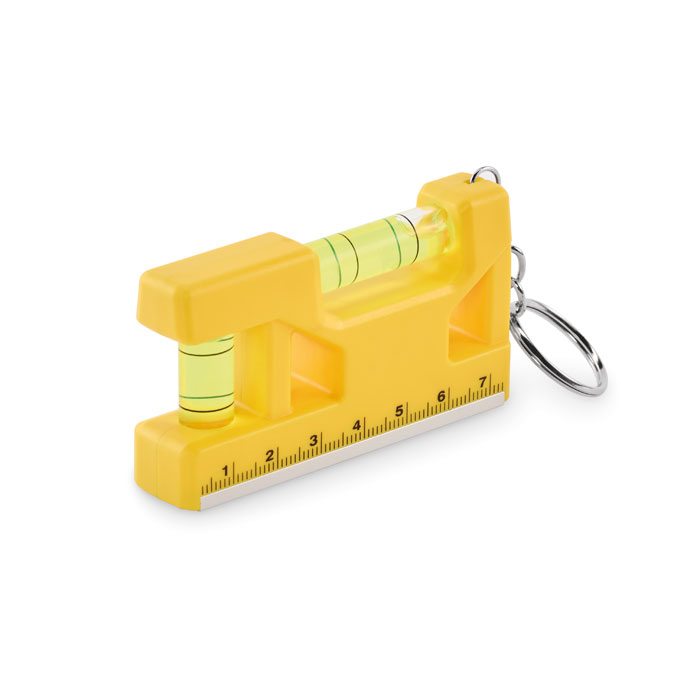 MAGEVEL - Magnetische waterpas ABS sleutelha - Geel