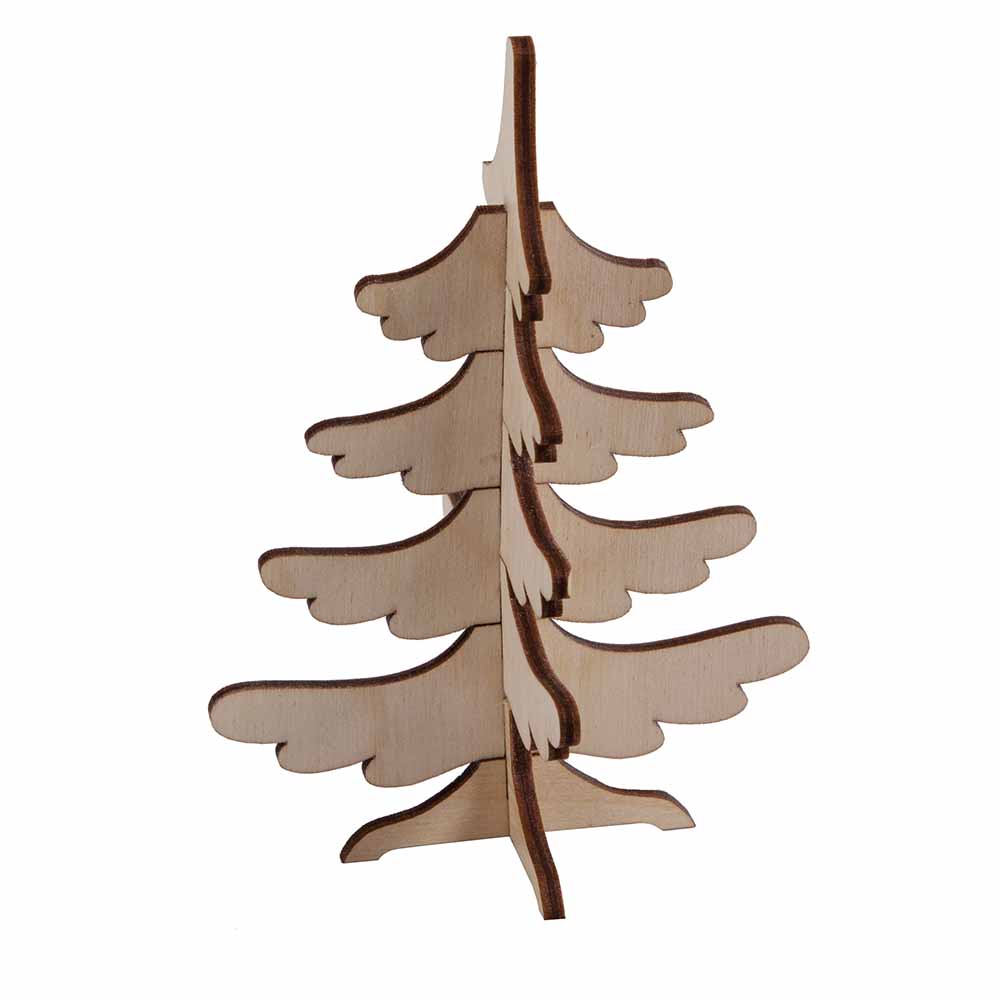 3D houten puzzle kaart - kerstboom