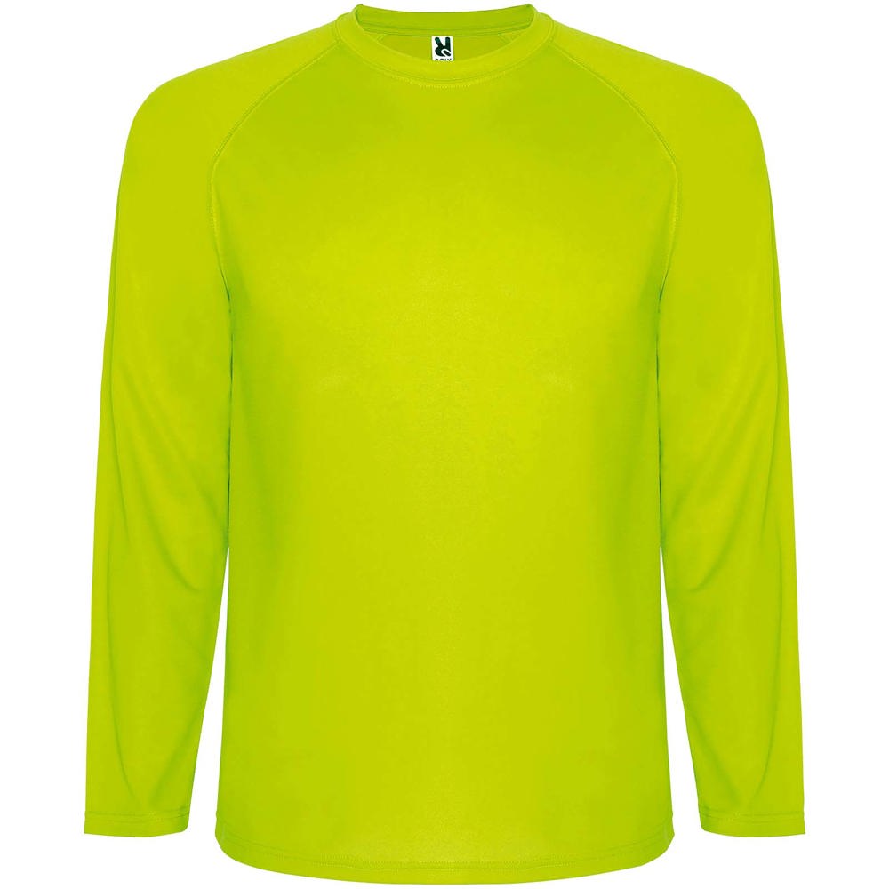 Montecarlo 150 g/m² kinder sport t-shirt lange mouw - Fluorgeel