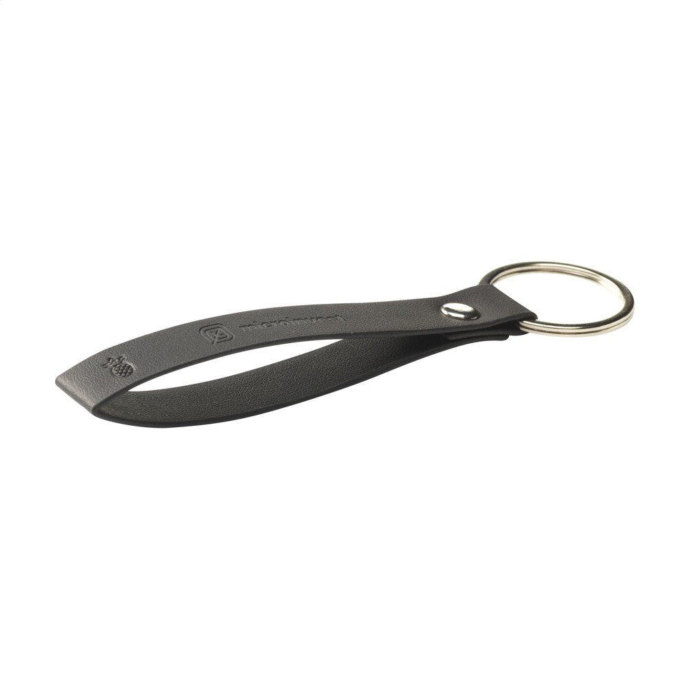 Vegan Pineapple Leather Keyring sleutelhanger - zwart (± PMS Black)
