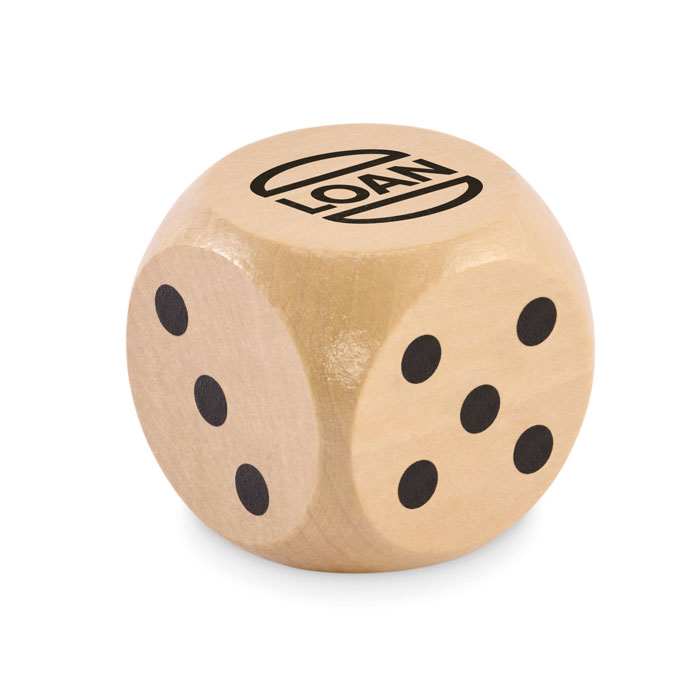 DADO - Schima houten dobbelsteen 5cm