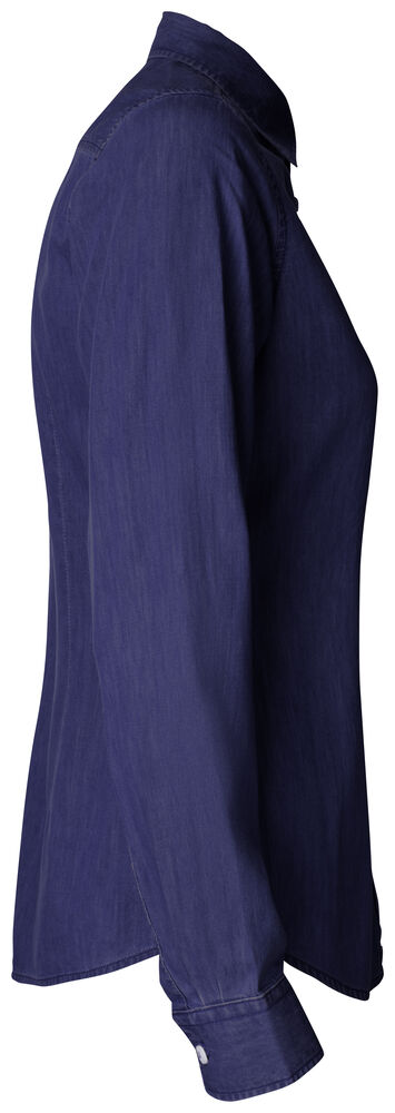 Cutter & Buck - Ellensburg Denim Shirt Dames Donker Indigo XS
