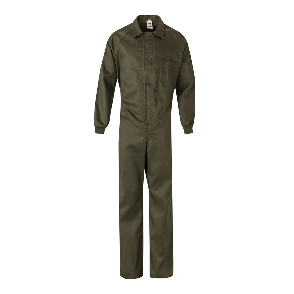 VL YAMA. Twill jumpsuit (200g/m²), van katoen (35%) en polyester (65%) - Olijfgroen