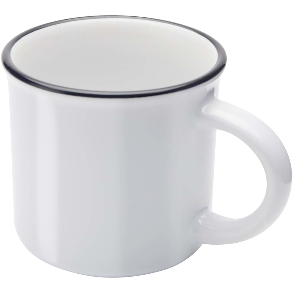 Bari 240 ml keramische mok met glanzende afwerking - Wit