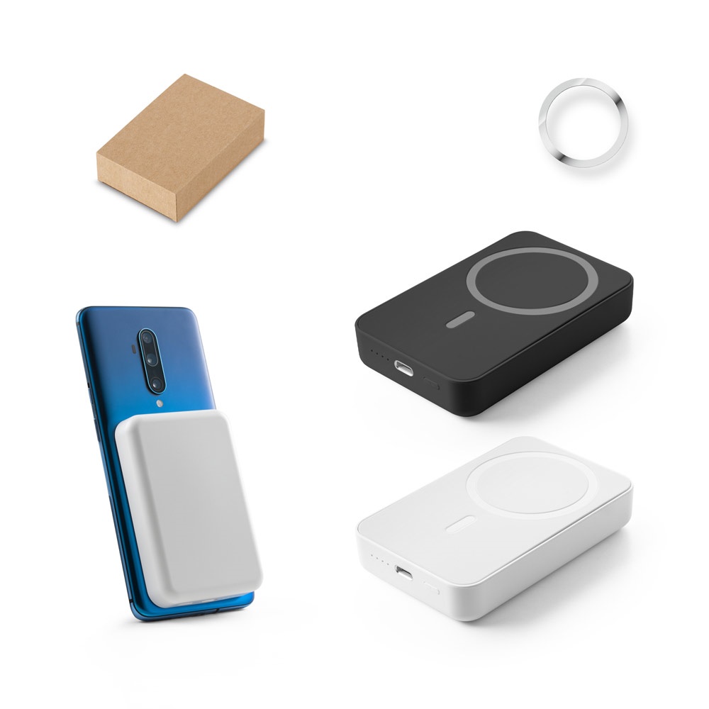 AMPERE 10. 10'000 mAh magnetische powerbank met 15W supersnelle draadloos oplader in gerecycled ABS (100% rABS)
