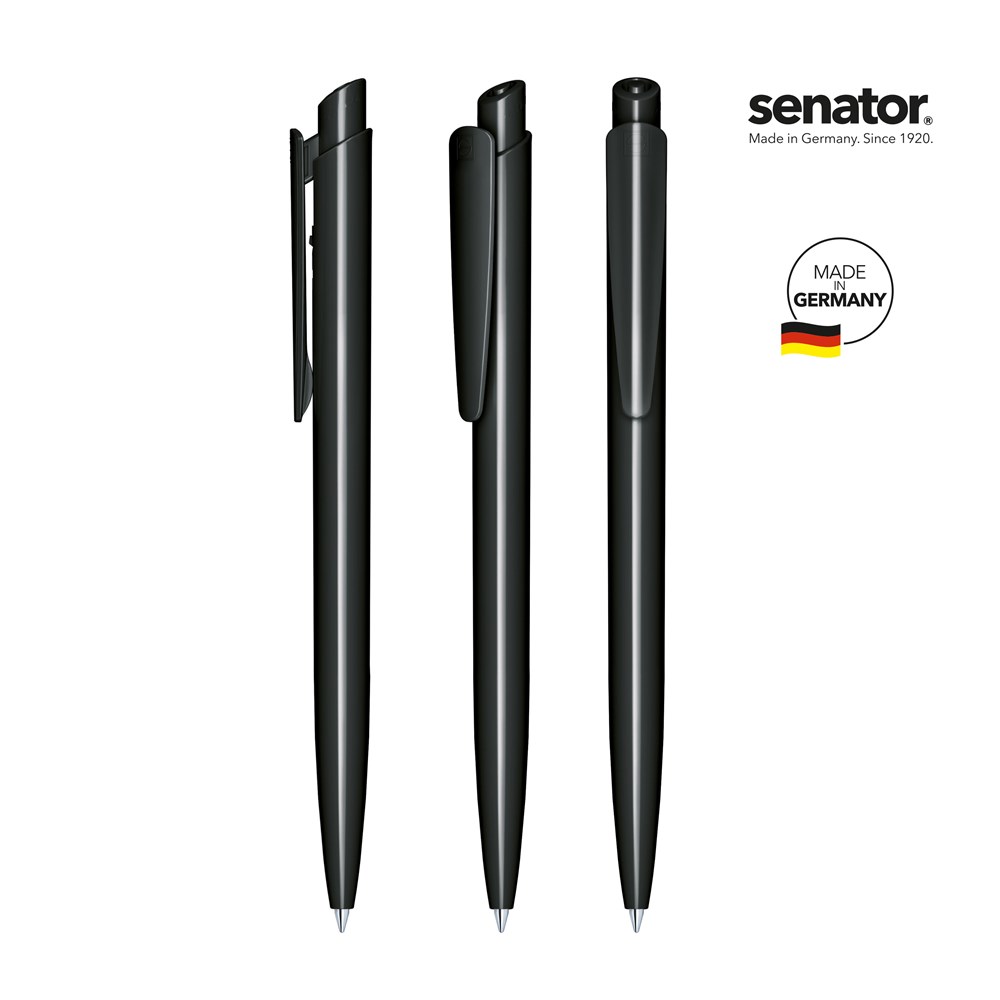 senator® Dart Polished  retractable pen - Zwart
