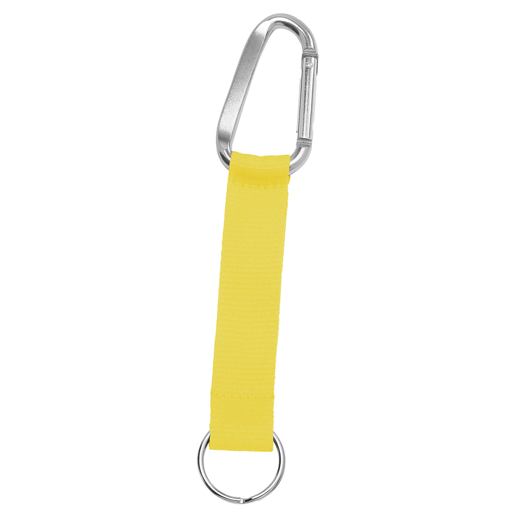 Korte keycord "Duo" - pastelgeel/zilver