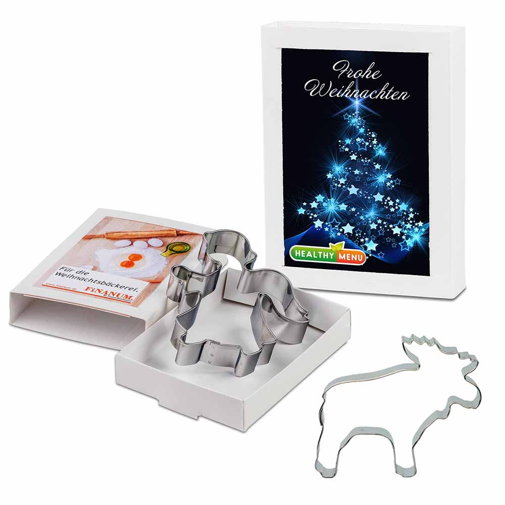 Bakvormpjes in slide doosje - eland
