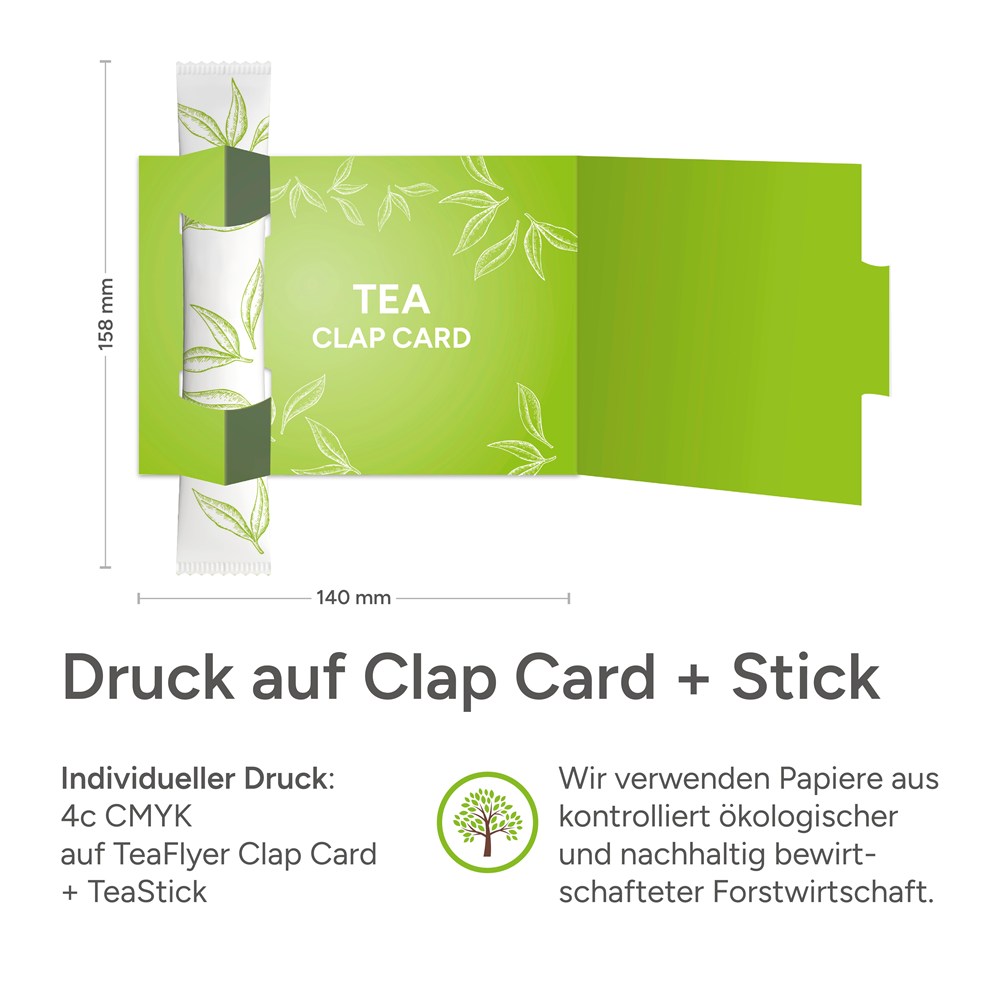 ClapCard inc. 1 TeaStick "Individueel Design"