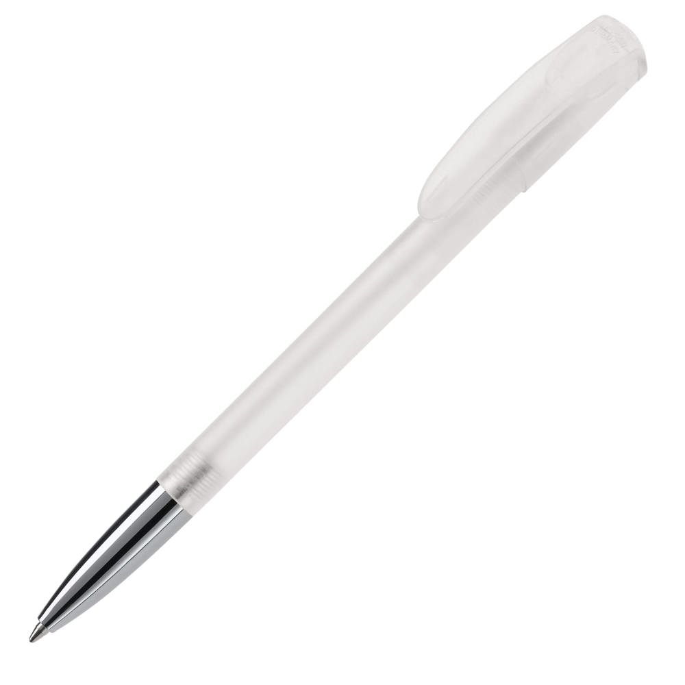 Balpen Deniro metalen tip frosty - Ecru / Wit