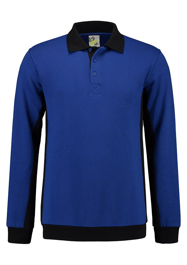 Lemon & Soda Workwear Contrast Polosweater - Royal Blue/BK