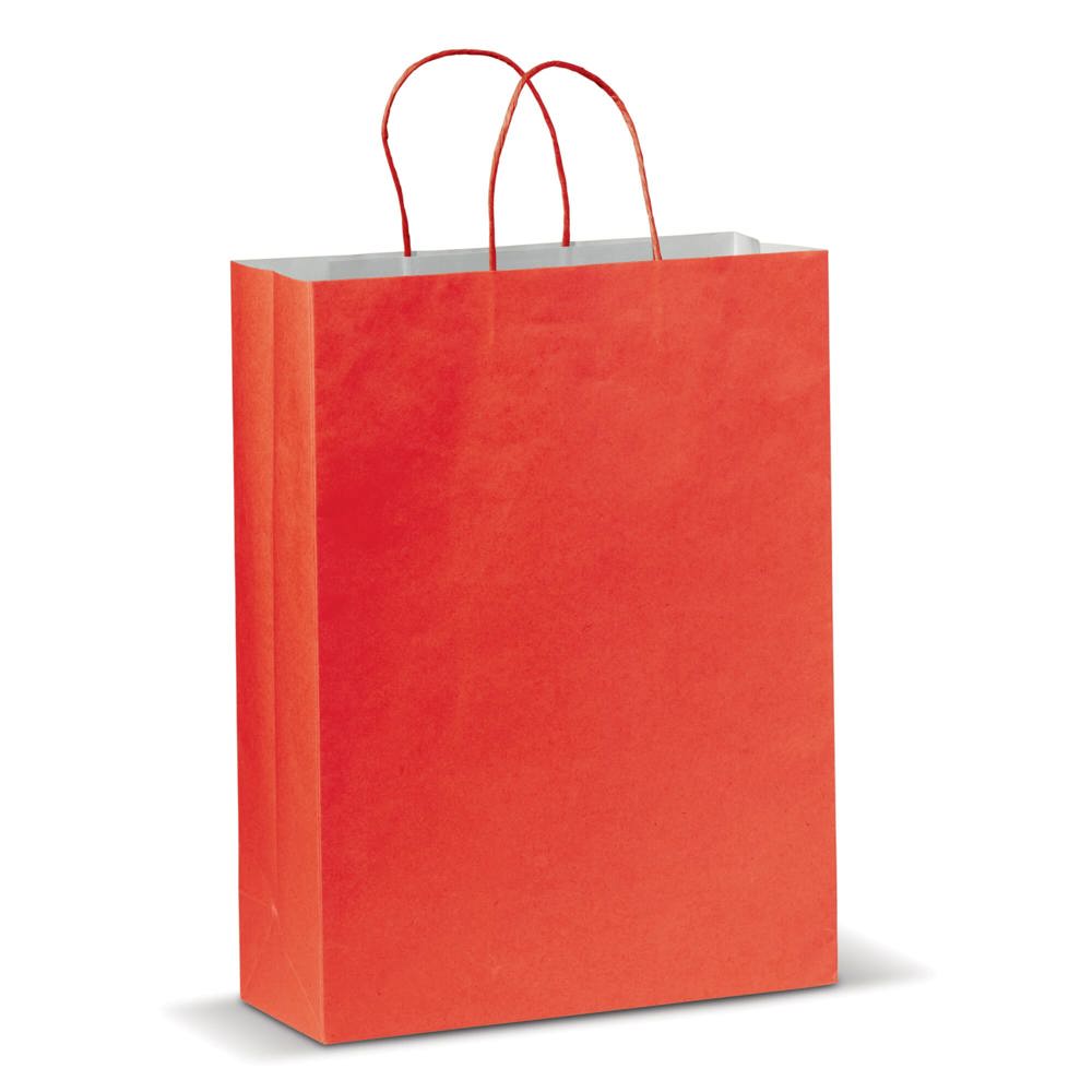 Draagtas papier groot 120g/m² - Rood
