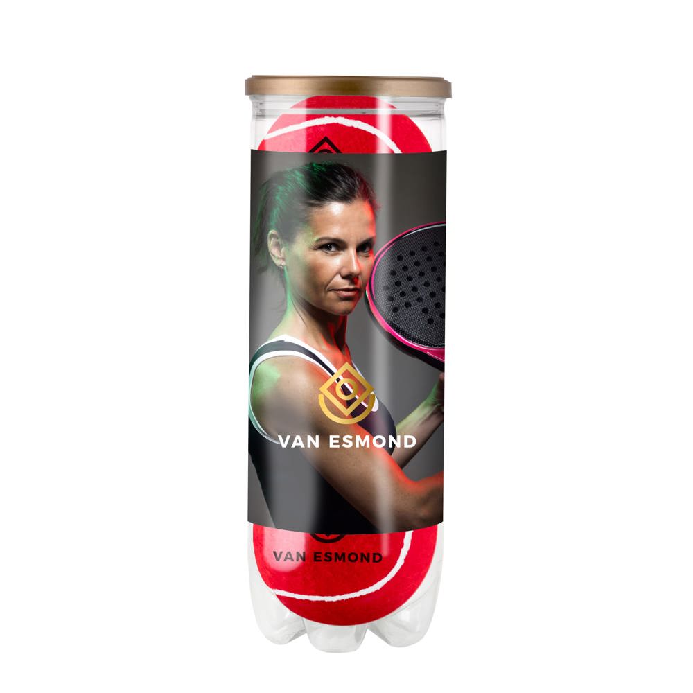 Tube gekleurde padelballen - Rood