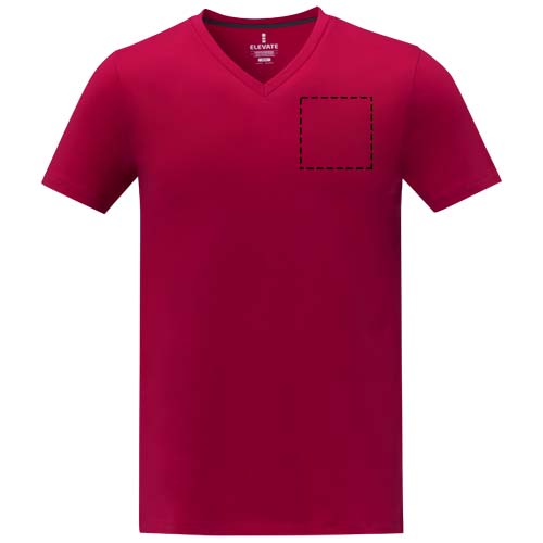 Somoto Heren T-shirt met V-hals en korte mouwen 