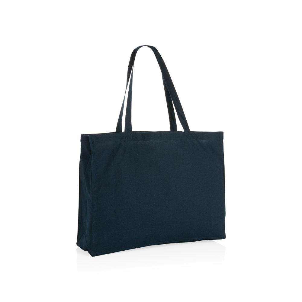 Impact AWARE ™ gerecycled katoenen shopper 145gsm - donkerblauw (± PMS 539)