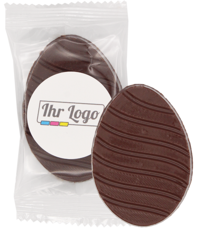 Chocolade paasei met sticker