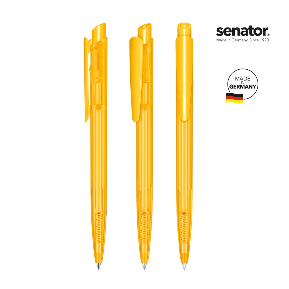 senator® Dart Clear  retractable pen - wit/geel 7408
