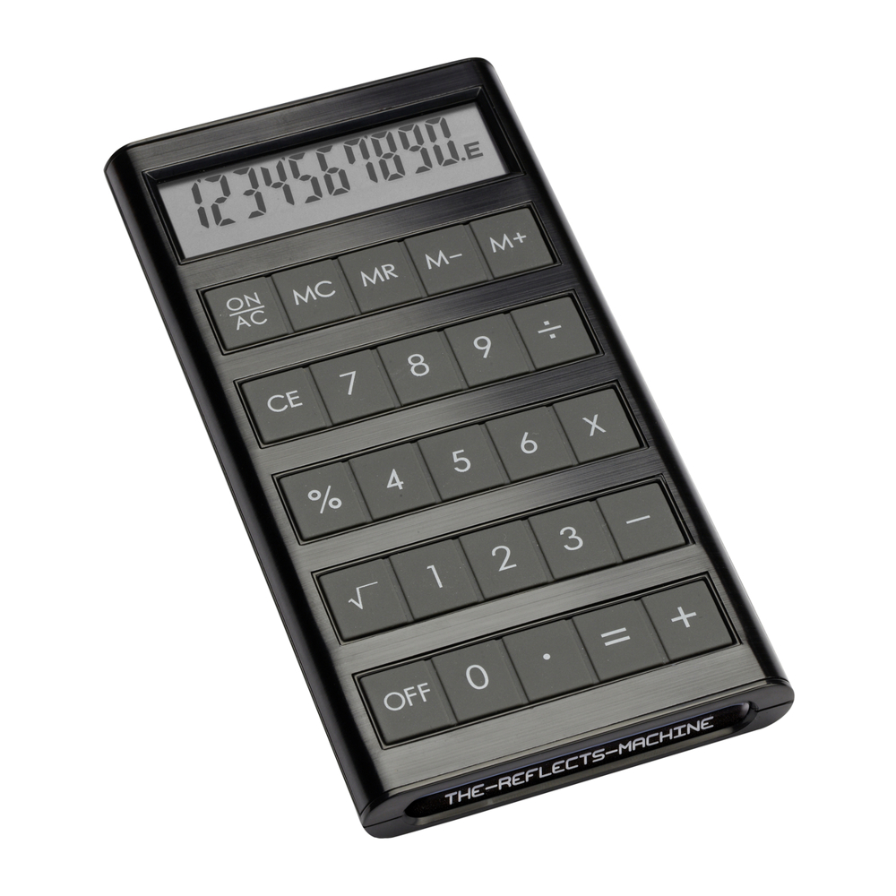 Solarcalculator REEVES-MACHINE - zwart / zwart