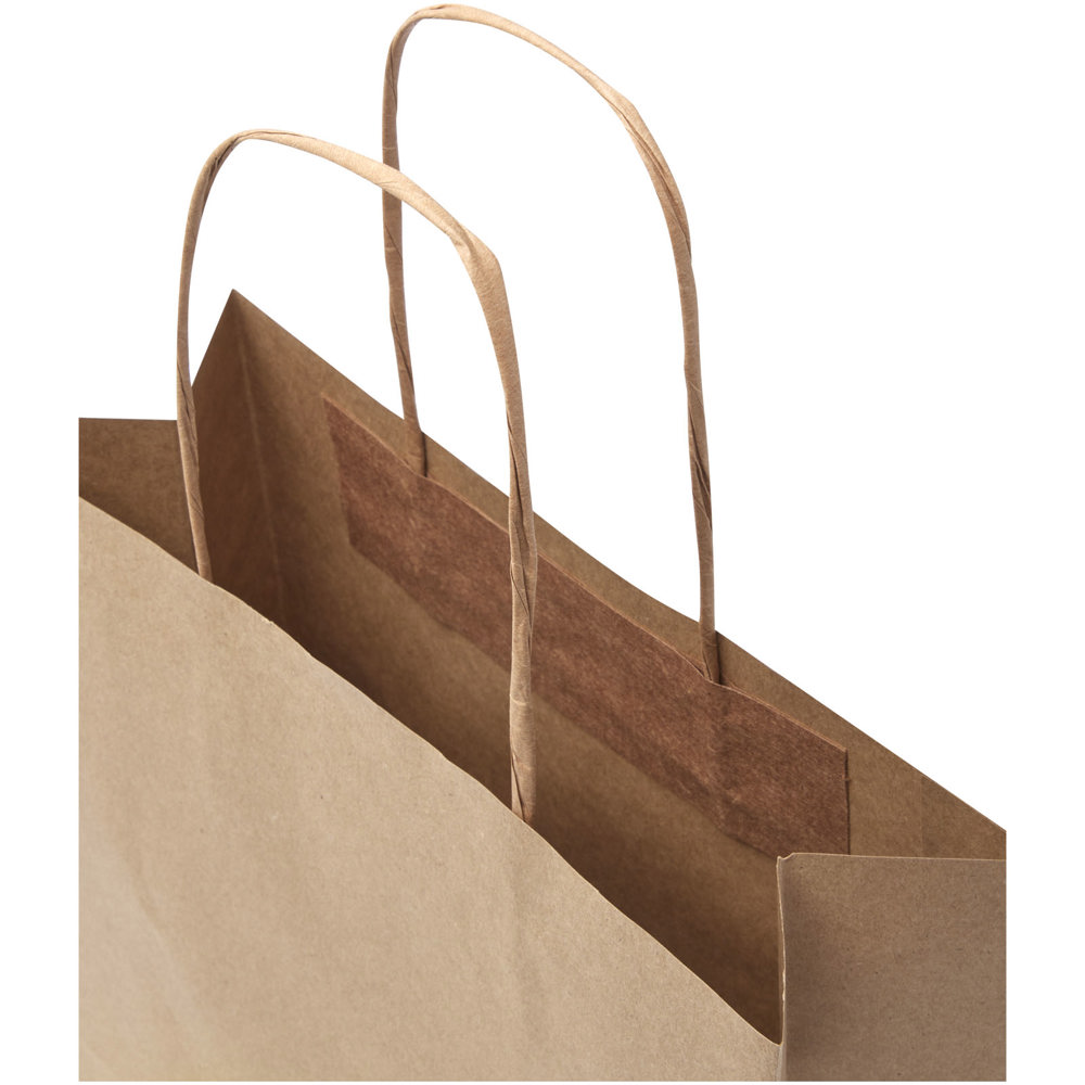 Papieren tas 120 g/m2 gemaakt van kraftpapier met gedraaide handgrepen - 24 x 9 x 24 cm