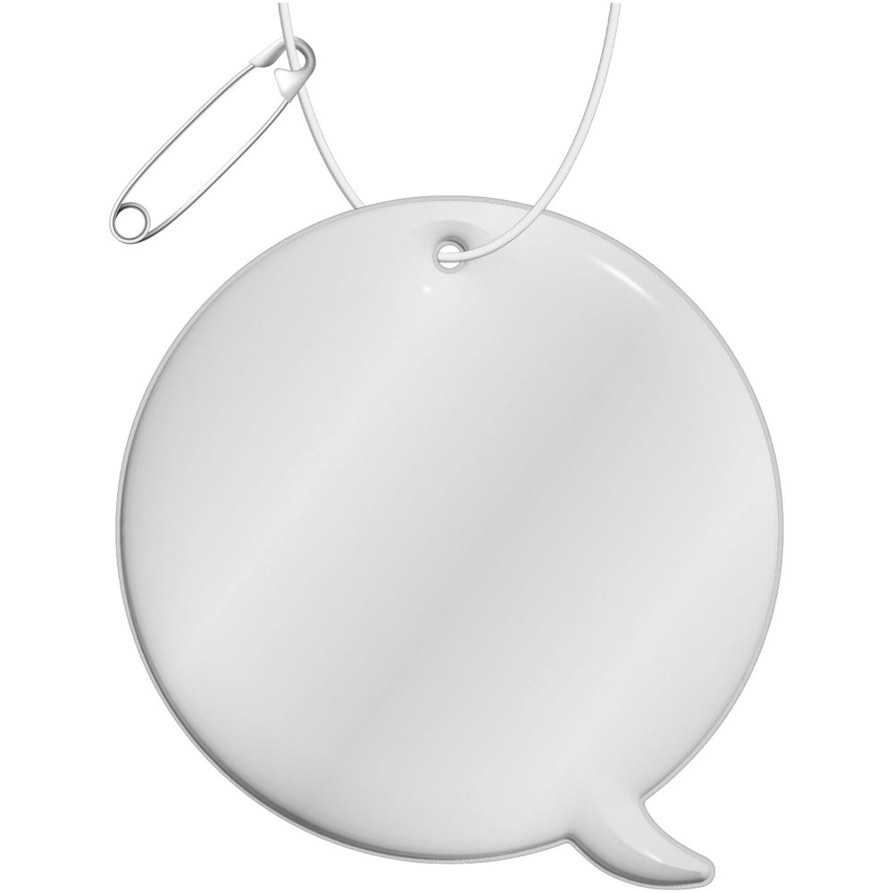 RFX™ H-09 reflecterende TPU hanger met bijschrift - Wit