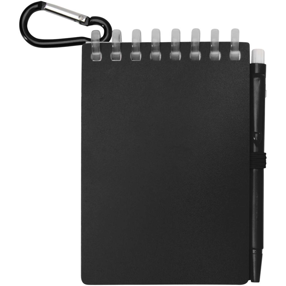 Lig Mini gerecycleerd outdoor notitieboek met zachte kaft en balpen (zwarte inkt)