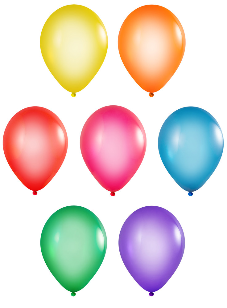 Ballonnen bedrukt qualityprint Ø 33 cm / omvang 85-95 cm / 11 inch - Assorti Kristal