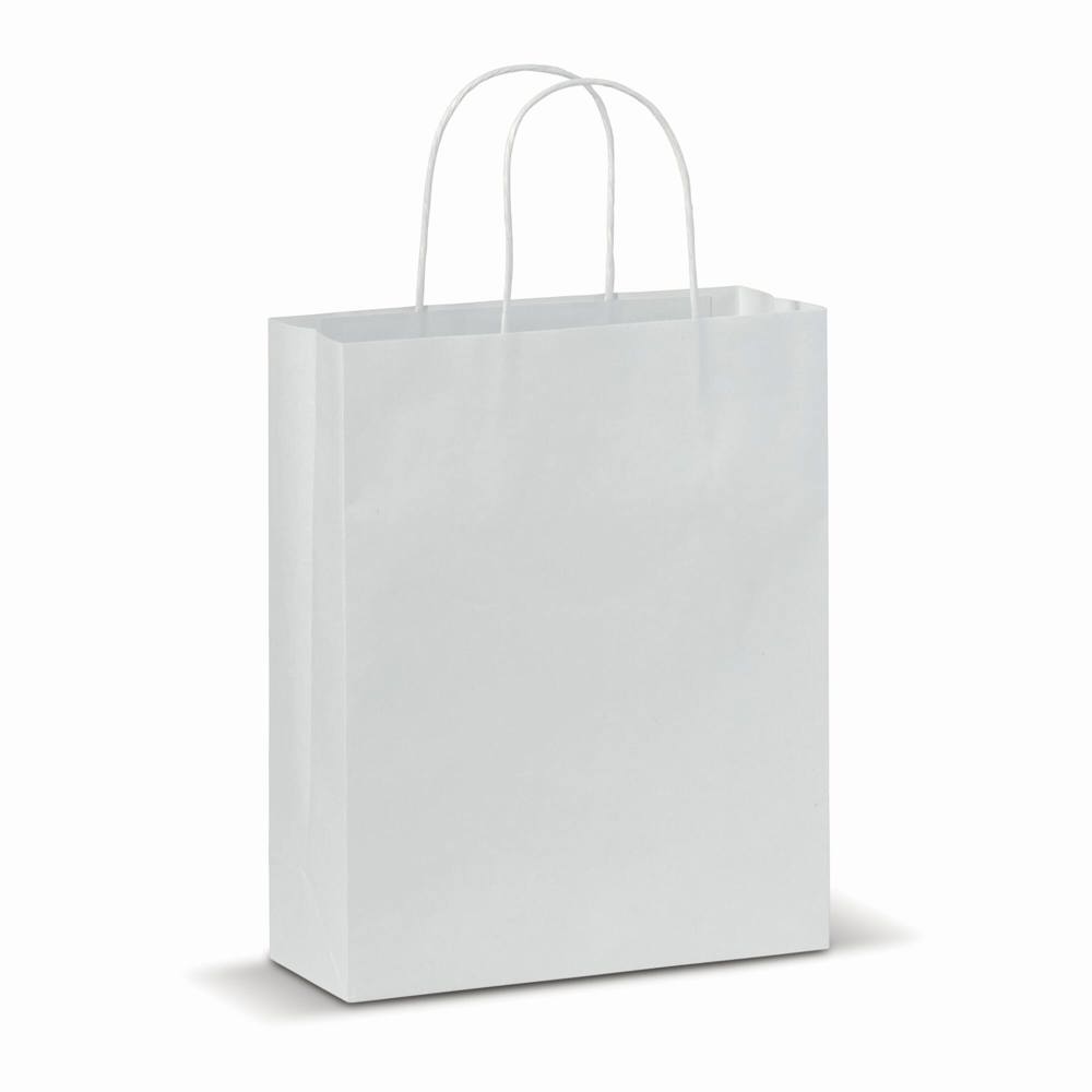 Papieren kraft tas 90g/m² 22x10x31cm - wit