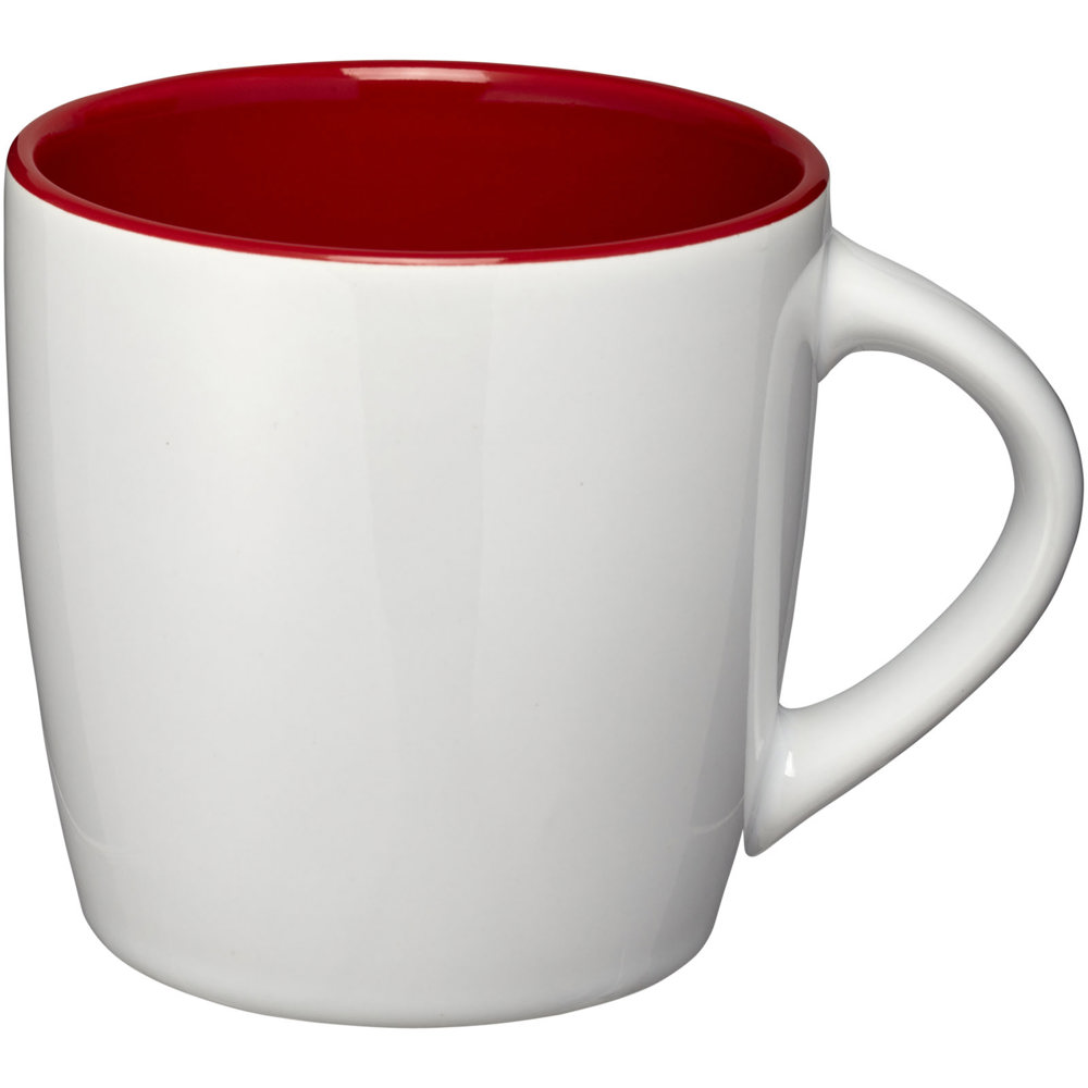 Azteek 340 ml keramische mok - Wit, Rood