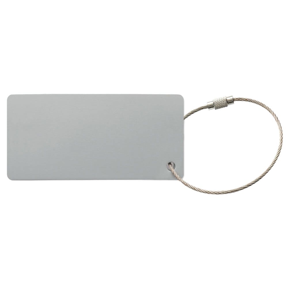 Aluminium bagagelabel rechthoek