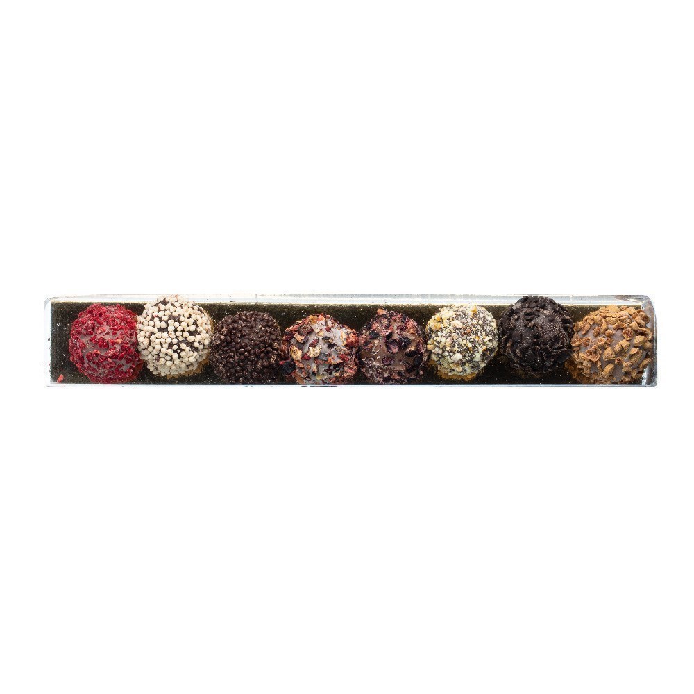 Brievenbuspakket | Rombeau Wine & Chocolate | 2 x 100 ML | 1 x 8 truffels | rPET