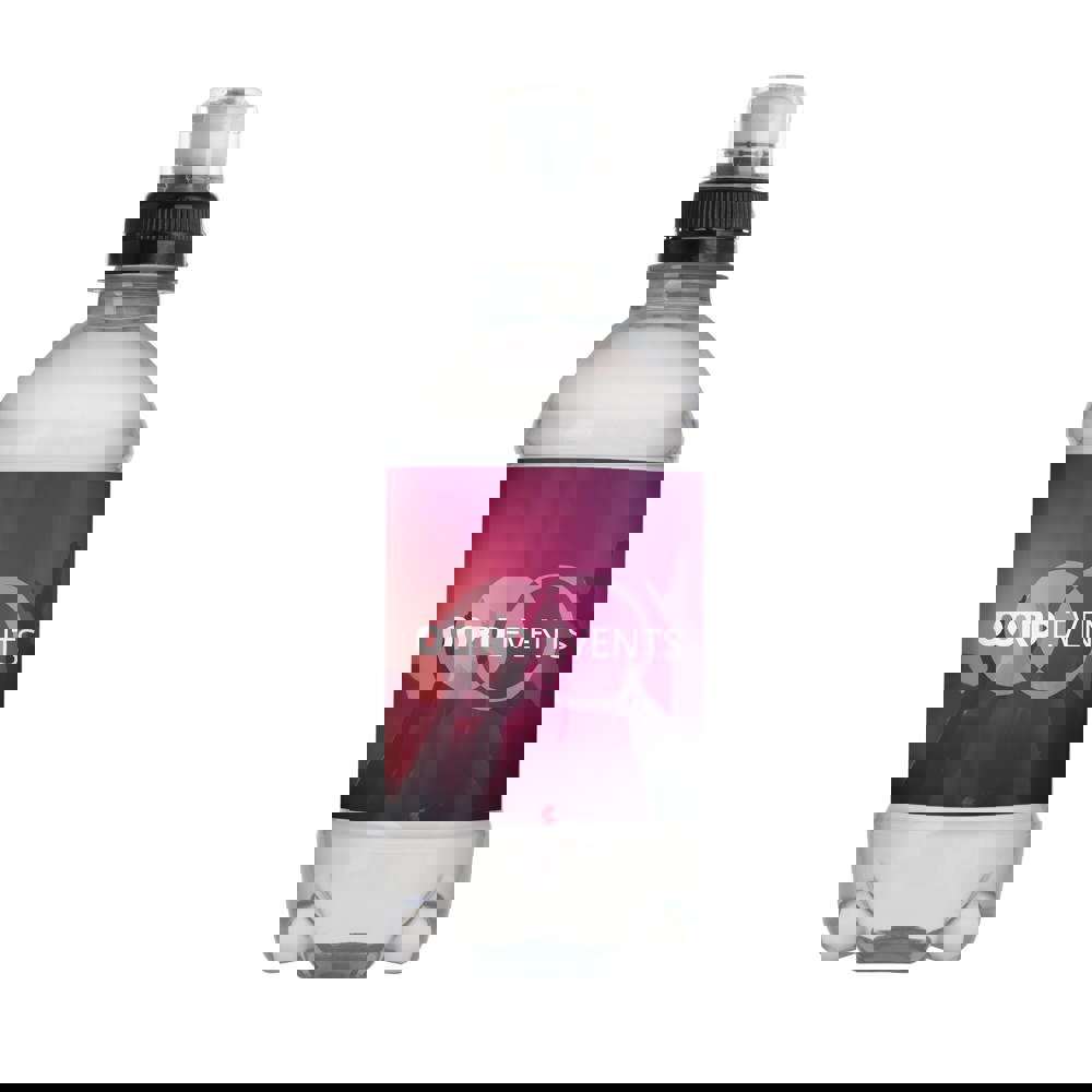 Bronwater 330 ml met sportdop - Zwart