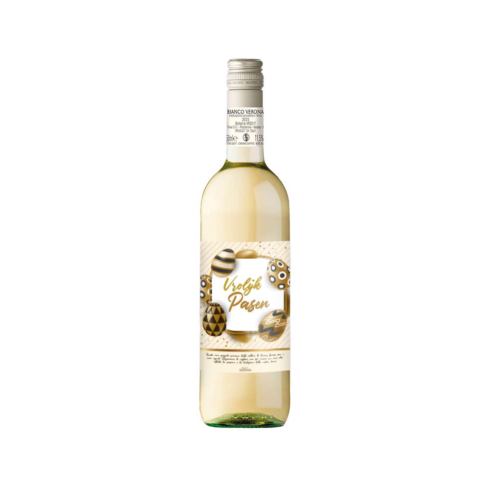 Witte Wijn Vrolijk Pasen Goud Bianco Verona - 75cl