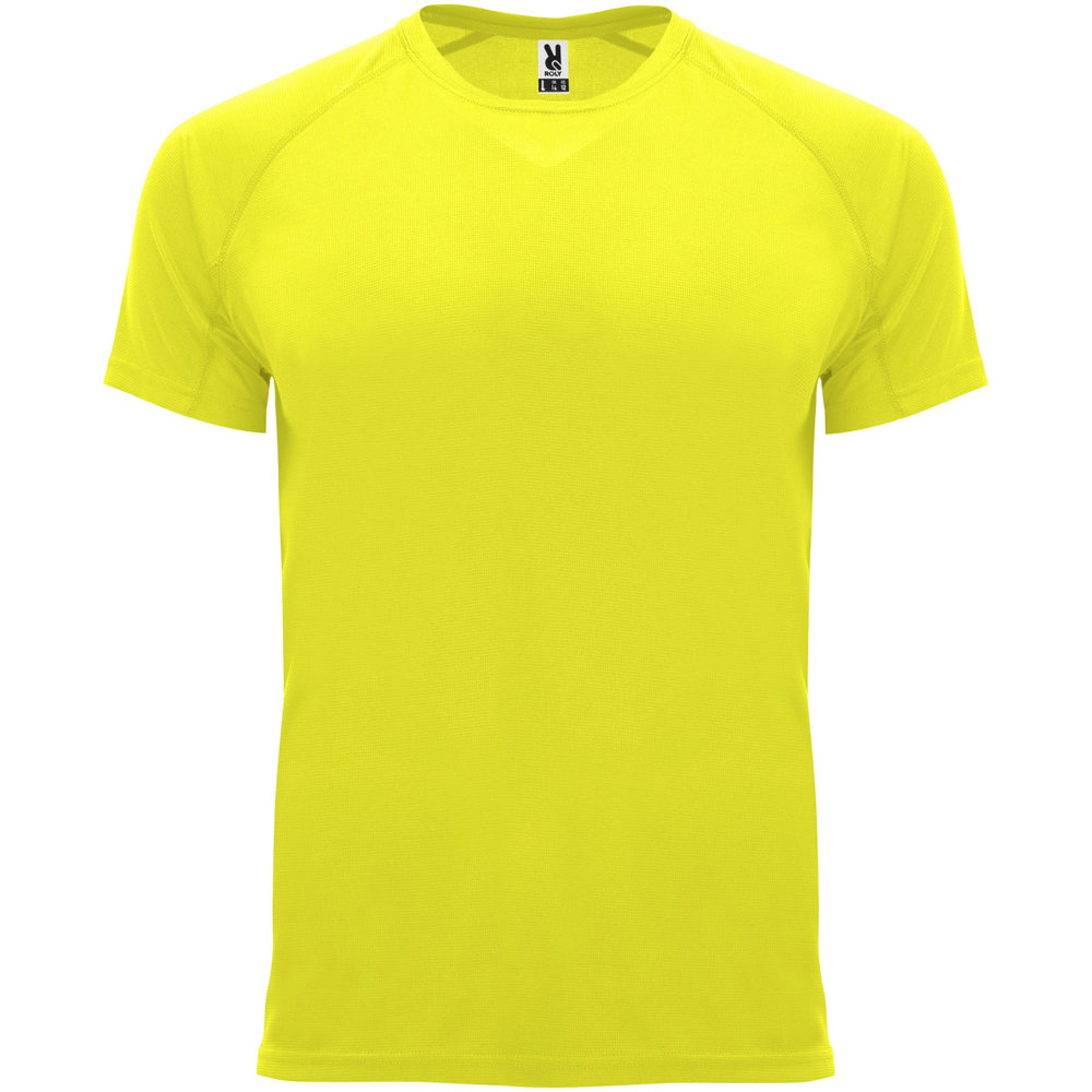 Bahrain 135 g/m² sportshirt met korte mouwen voor kinderen - Fluorgeel