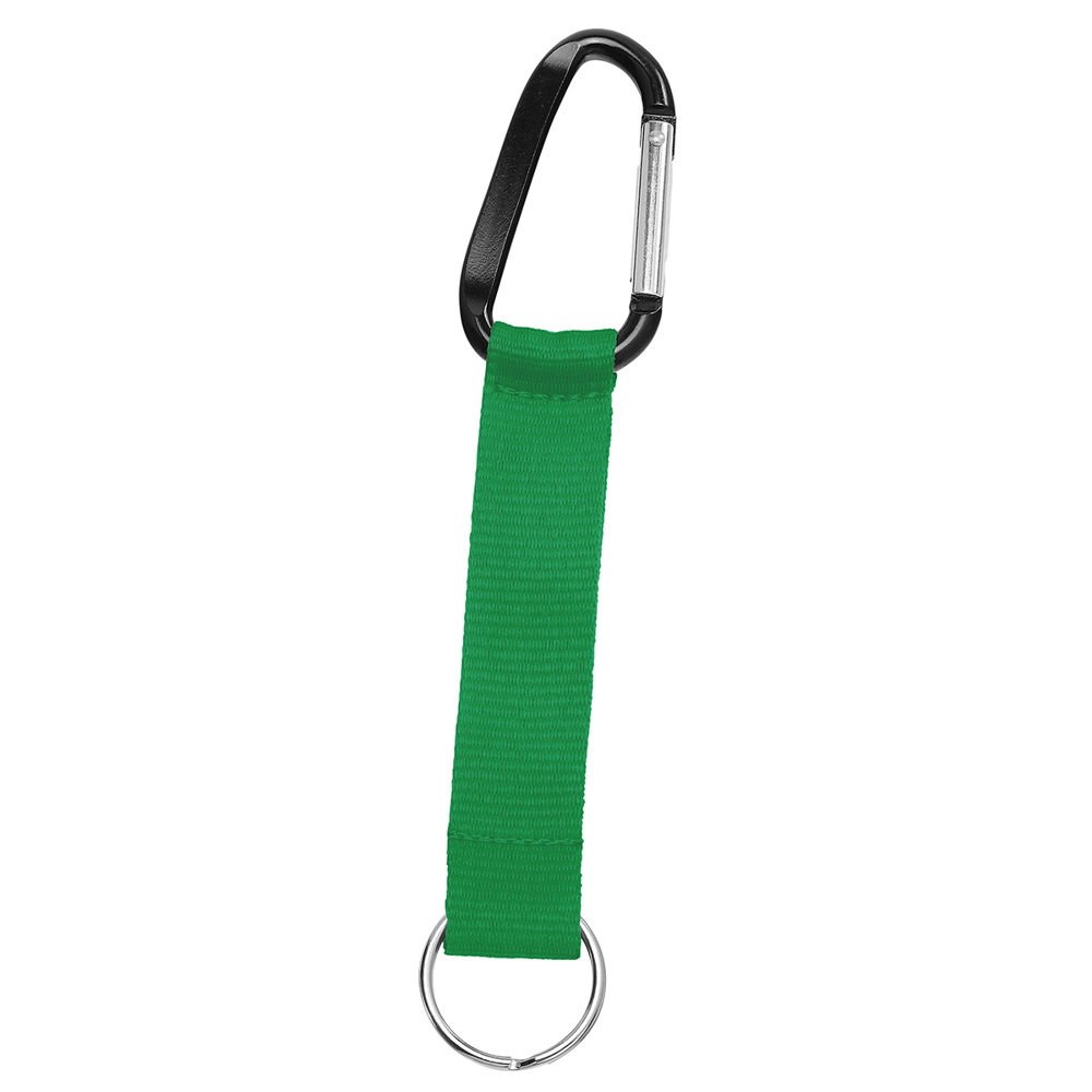 Korte keycord "Duo" - smaragdgroen/zwart