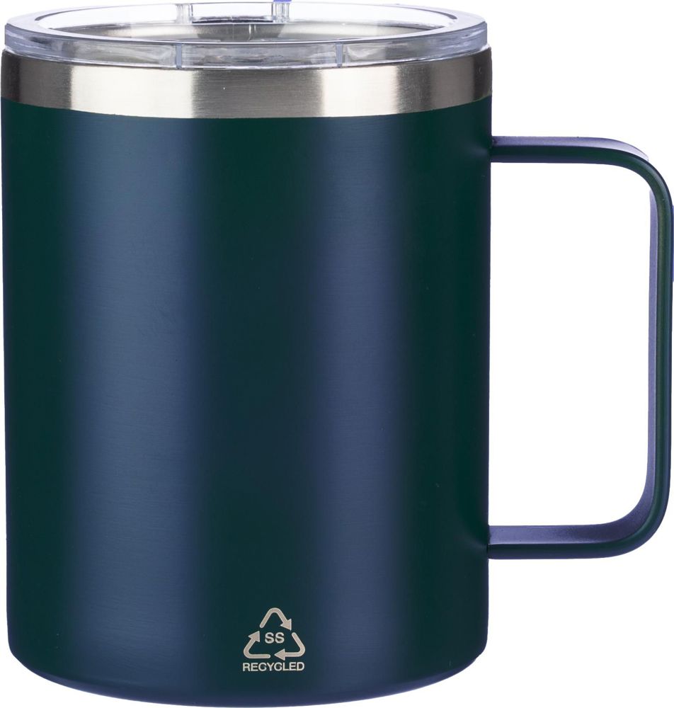 Dubbelwandige thermosbeker Renate | Gerecycled | 300 ml - blauw