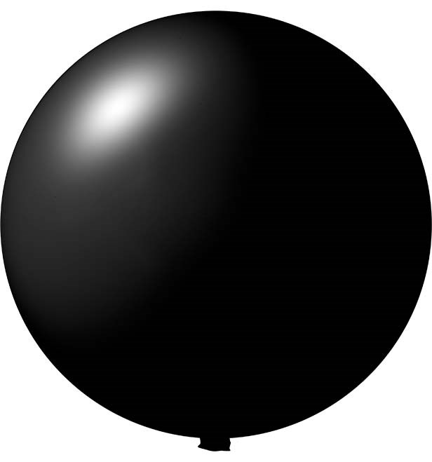 Reuzenballonnen bedrukt Ø 120 cm - Zwart (4499) Pastel